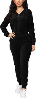 BOGURST Velour Tracksuit Set for Women - Stylish Comfort