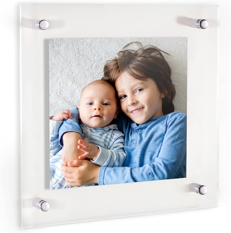 ArtToFrames Floating Acrylic Frame for Pictures Up to 10in