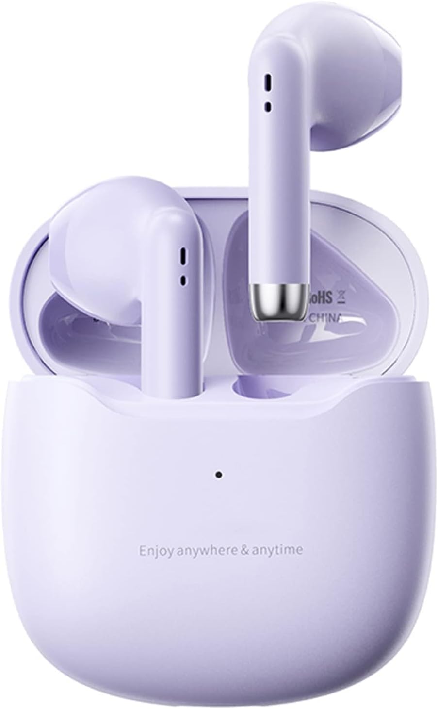 Purple Wireless Earbuds: Deep Bass, Noise Cancelling