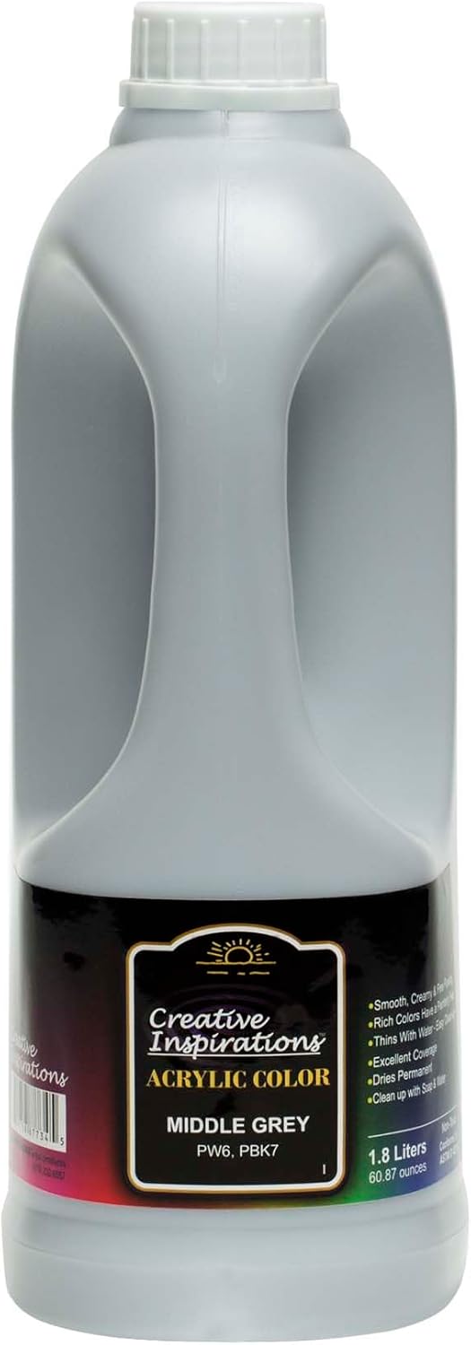 Creative Inspirations Acrylic Paint in Middle Grey - 1.8 Liter