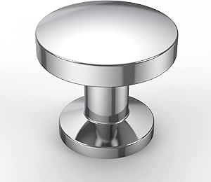 Polished Chrome Kitchen Cabinet Knobs - 20 Pack Durable Design