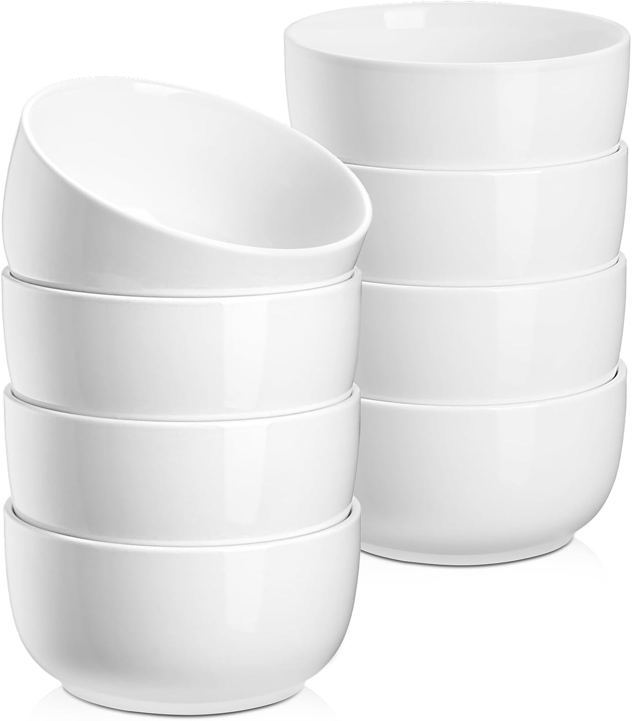 Jassceram Ice Cream Bowls Set of 8 - Perfect for Desserts