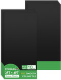 STICKGOO Black Ceiling Tiles 2ft x 4ft - Waterproof Fire-Rated Cover