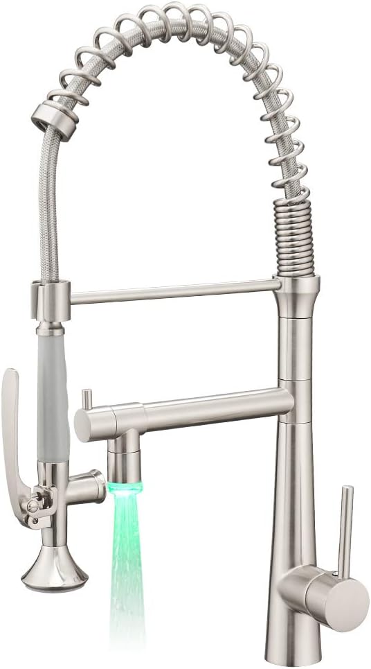 AIMADI Pull Down Kitchen Faucet with LED Light and Sprayer
