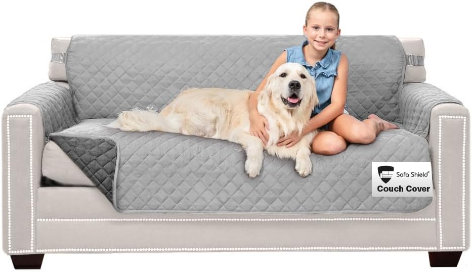 Sofa Shield Couch Slip Cover for Pets, Stain Resistant, 62 in