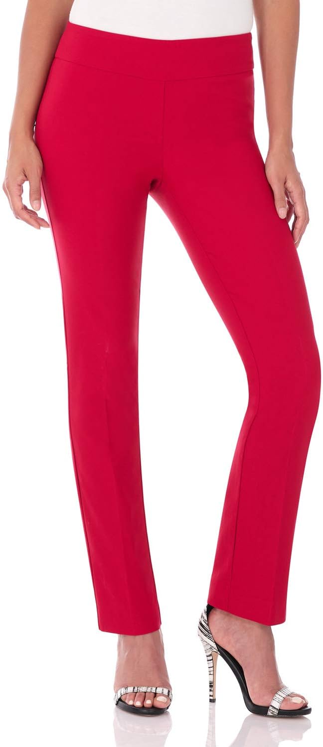 Rekucci Women's Stretchy Straight Leg Office Pant with Tummy Control