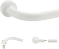 Matte White Disc Curtain Rods 84-144 in - Hidden Base, Room Darkening
