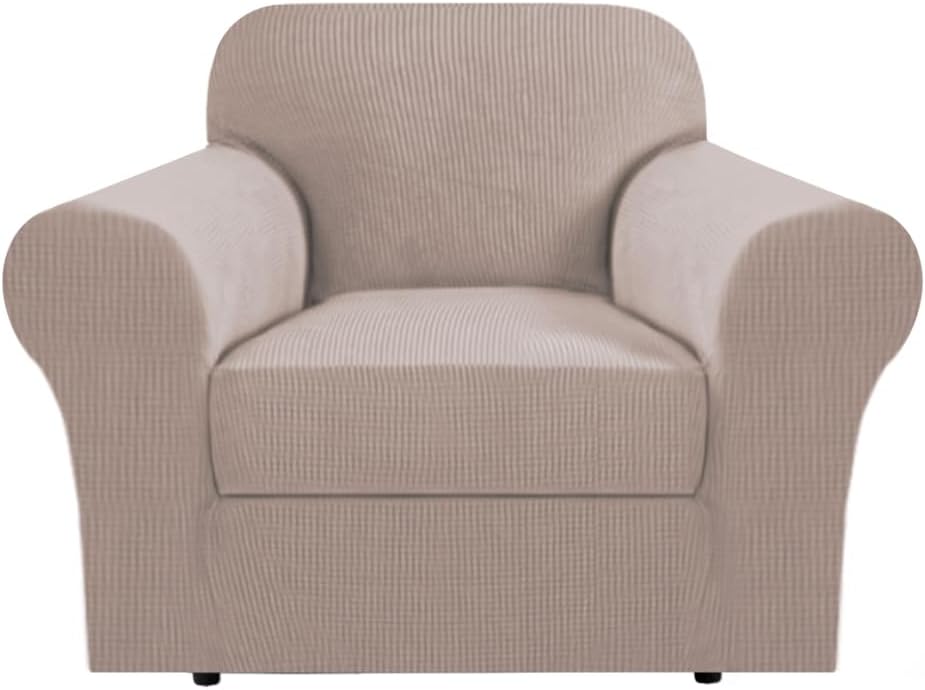 H.VERSAILTEX Stretch T Cushion Armchair Cover for Living Room