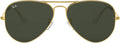 Ray-Ban RB3025 Classic Aviator Sunglasses - Green Lens Metal Frame