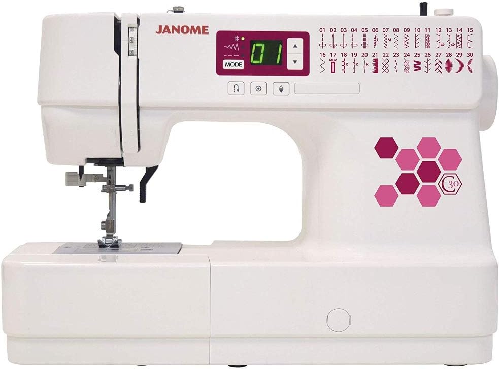 Janome White Sewing Machine | Compact Size for Easy Storage