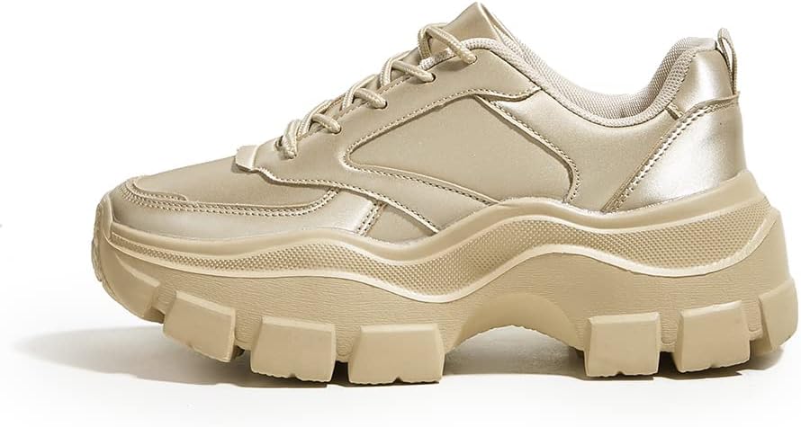 LUCKY STEP Women Chunky Platform Dad Sneakers for Casual Style