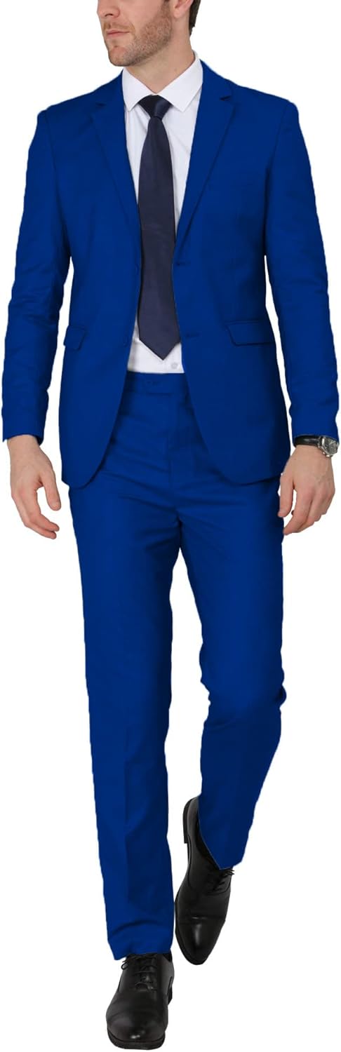 WEEN CHARM Men's Slim Fit 2 Piece Suit for Weddings and Events