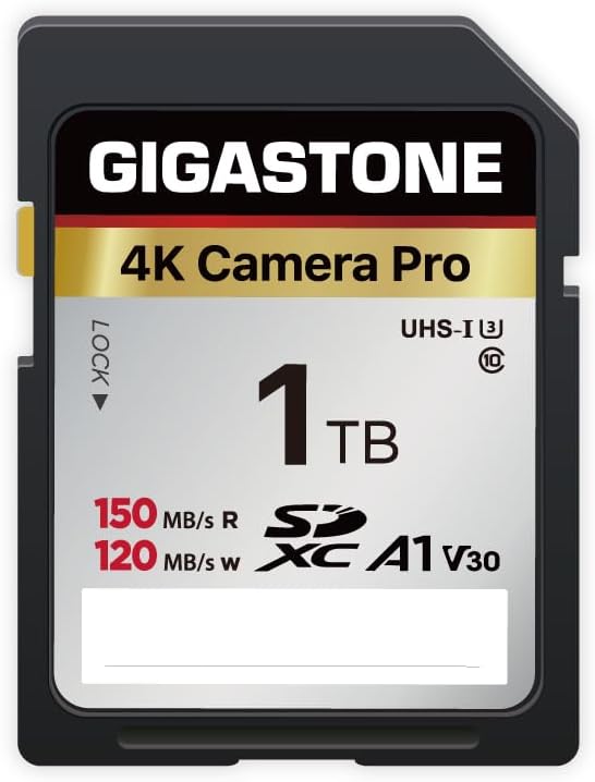 GIGASTONE 1TB SDXC Memory Card for 4K UHD Video Recording