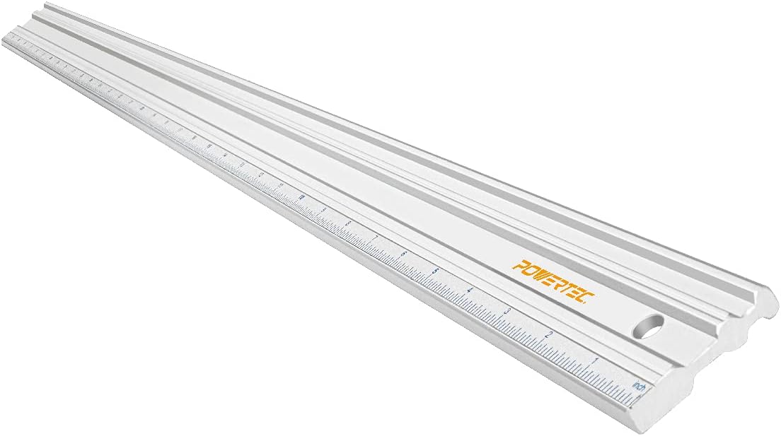 POWERTEC 38 Inch Machinist Aluminum Straight Edge for Precision