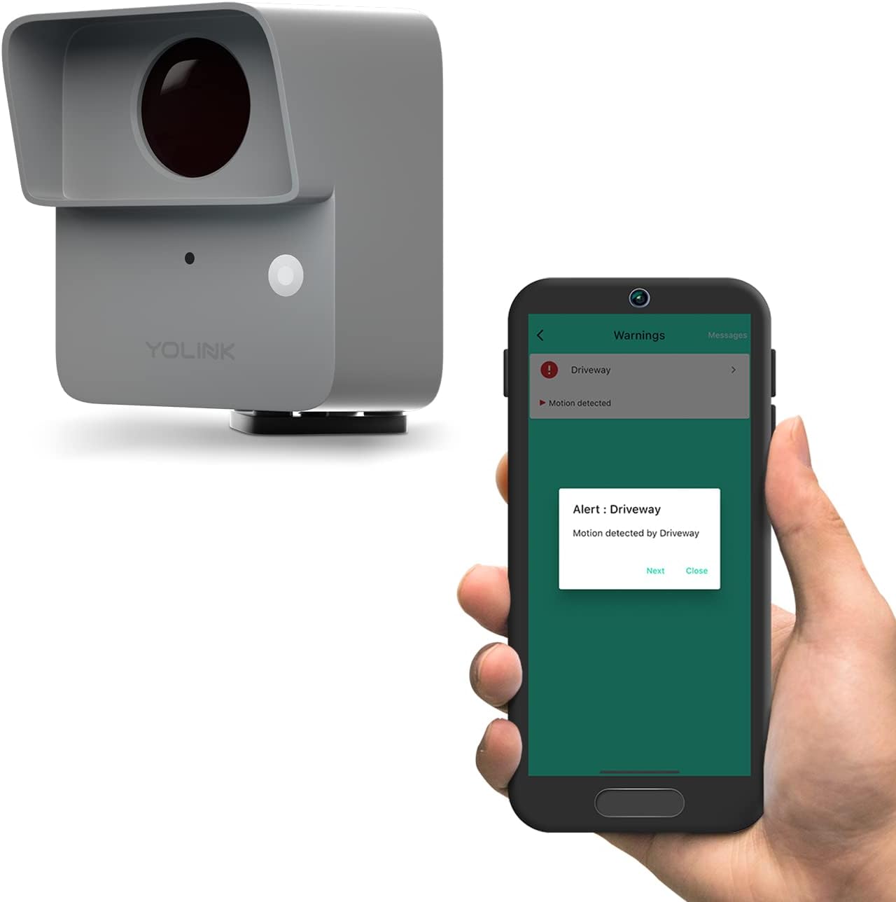 YoLink LoRa Smart Outdoor Motion Detector for Property Security