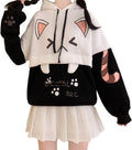 Cute Cat Graphic Hoodies Pullover Teens Kawaii Oversized Hoodie