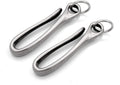 CRAFTMEMORE Fish Hook Keychain Holder 2-Pack - Antique Silver
