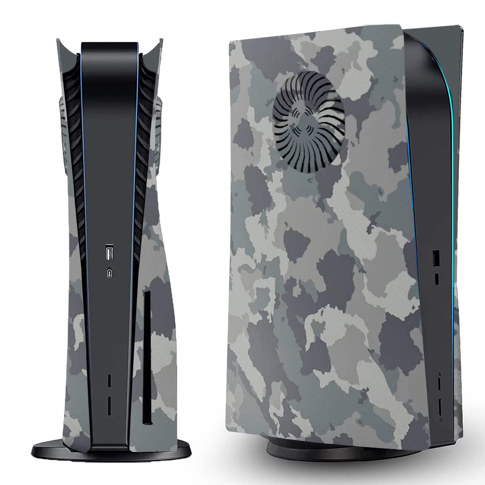 Plate for PS5 Faceplate Case with Cooling Vents and Camouflage