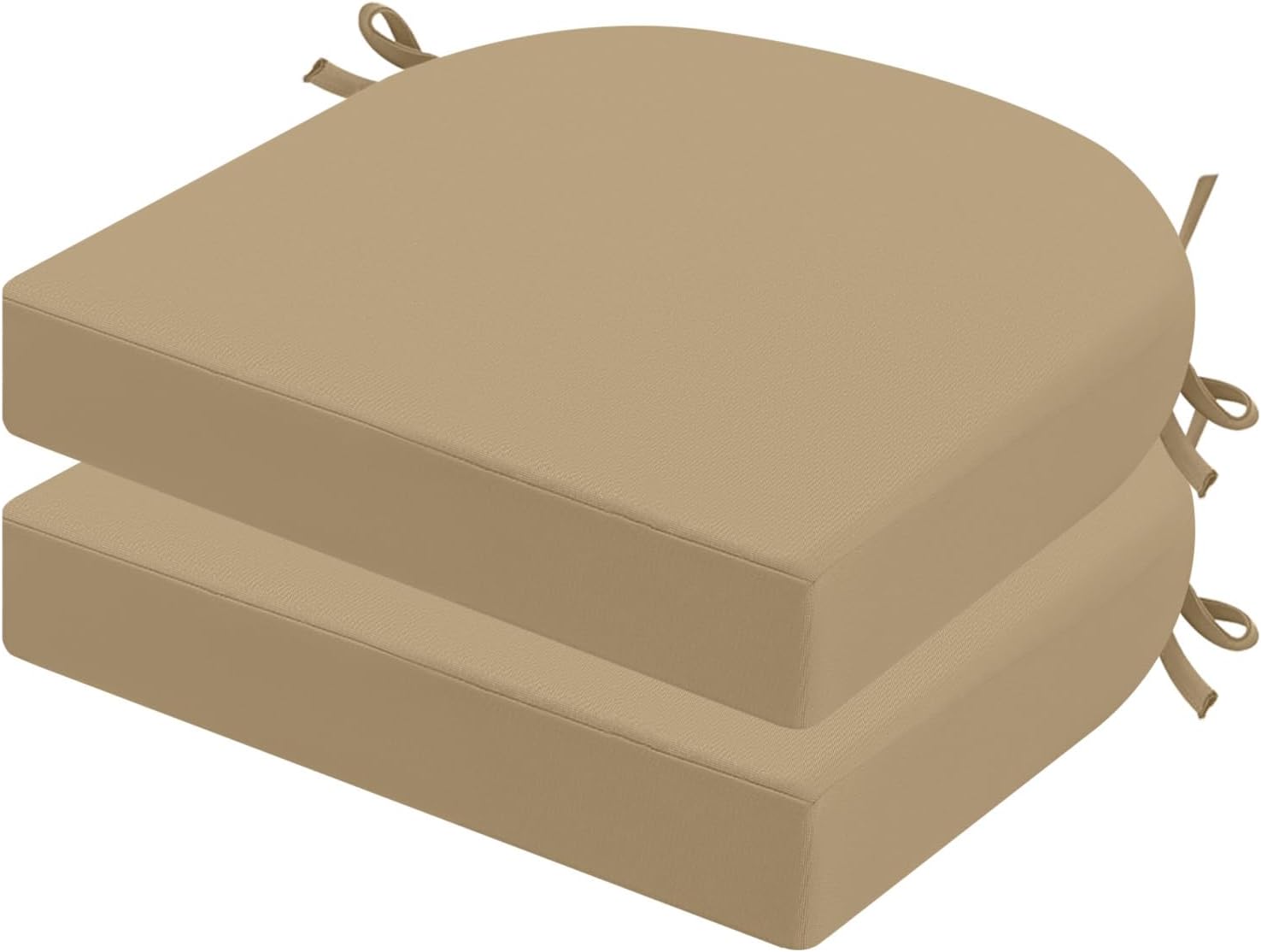 Outdoor Chair Cushions Set of 2, Thick 17in x 17in x 3in