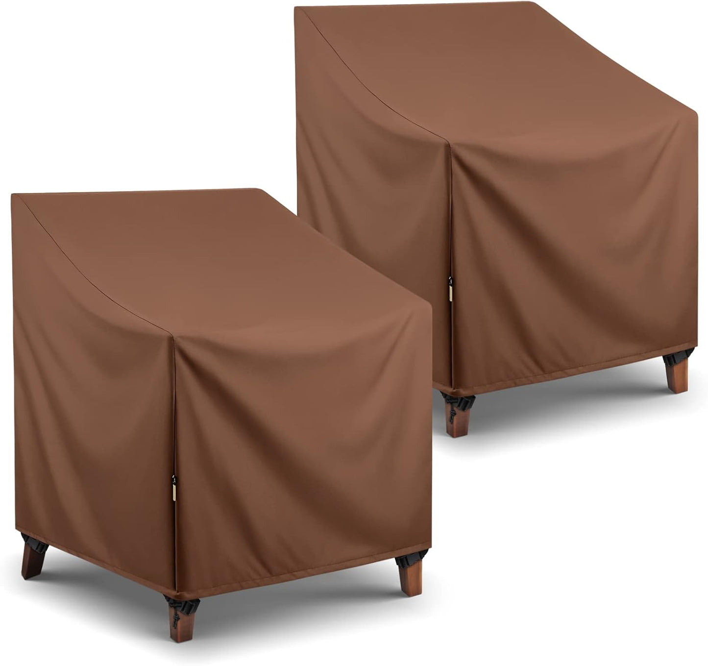 2 Pack Brown All Weather Patio Chair Covers by Arcedo