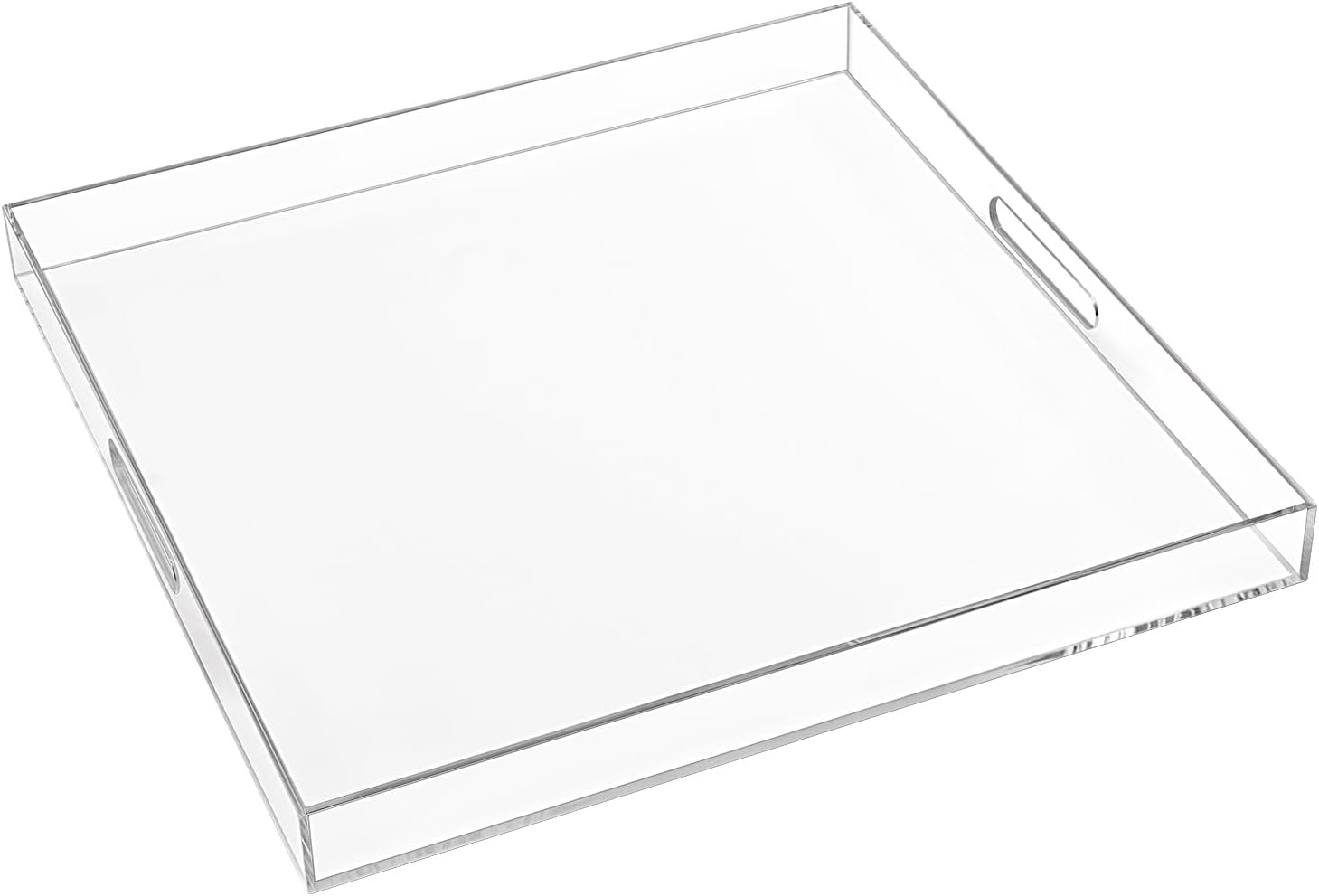 Oversize Extra Large Sturdy Clear Acrylic Serving Tray for Home