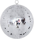 Disco Ball 12 in Mirrored Rotating Party Ball - Dazzling Light Effect