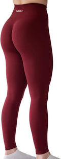 AUROLA Workout Leggings for Women 7/8 Seamless Scrunch - Tummy Control