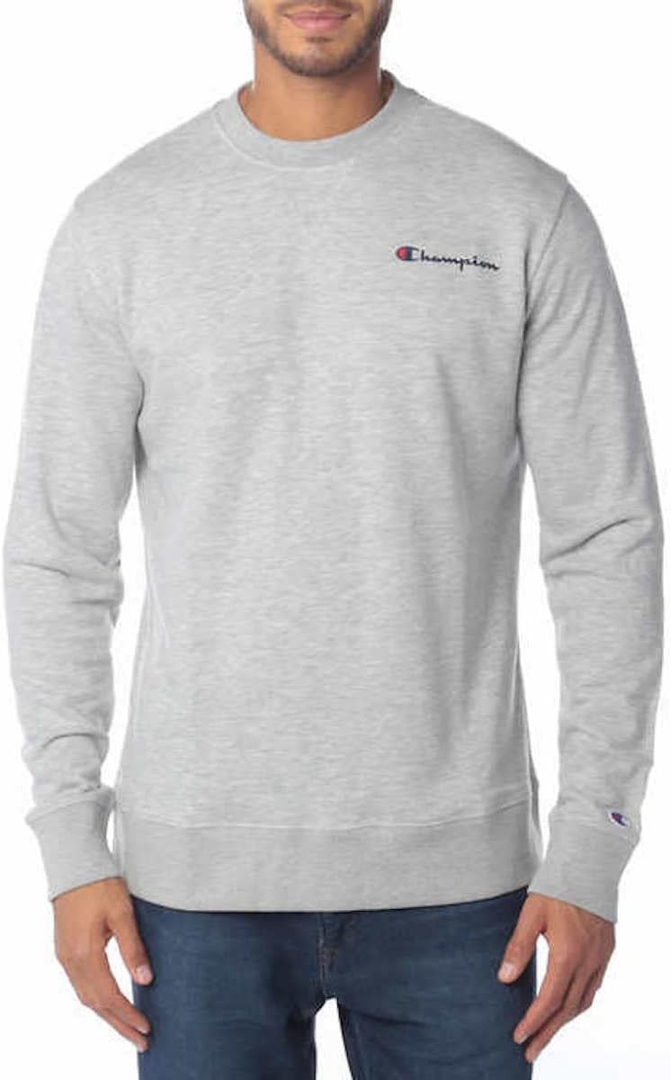 Champion Men's French Terry Pullover, Cozy Comfort in Grey