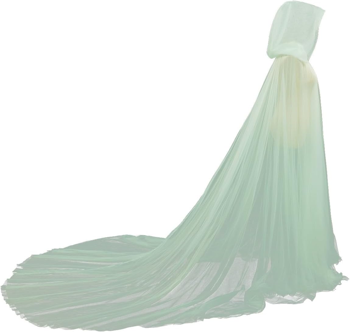 Women Wedding Tulle Cape Hooded Cloak for Bridal Elegance