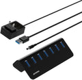 Achoro 7-Port USB 3.2 Powered Hub - High-Speed 10Gbps Expansion