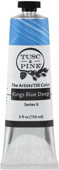 Tusc & Pine Artist Oil Paint Kings Blue Deep - Rich, Non-Yellowing