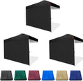 SideWall for 10x10 Canopy Frame 3 Pack Black SunWall with Zippers