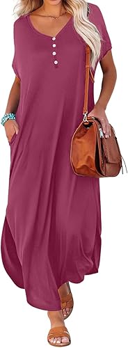 GRECERELLE Women's Casual Long Dress with Double Split Design