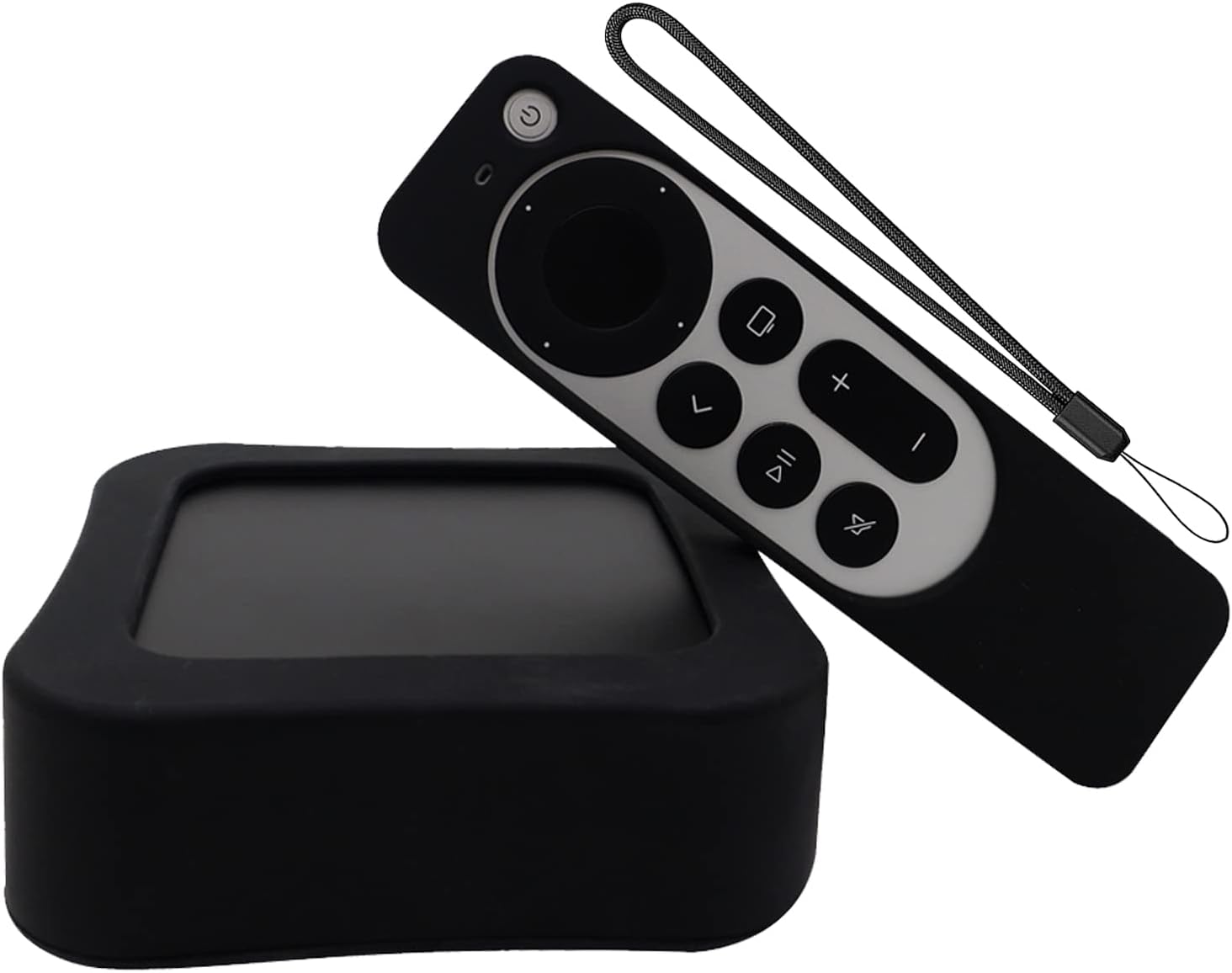 Shockproof Black Silicone Cover for Apple TV & Remote