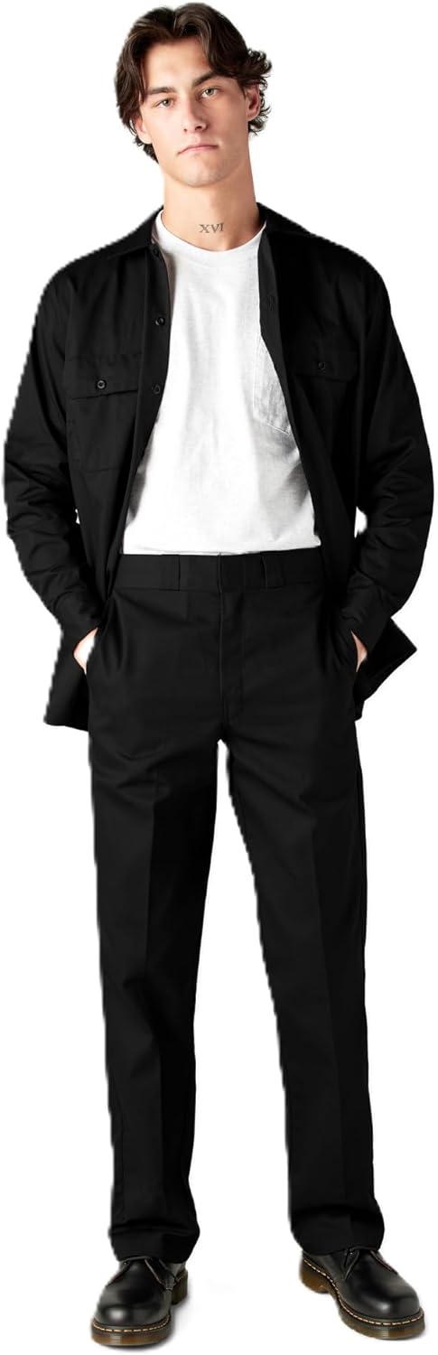 Dickies Men's Long Sleeve Work Shirt for Comfort and Durability