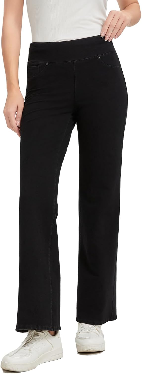 Women's High Waisted Bell Bottom Jeans for Tummy Control Style