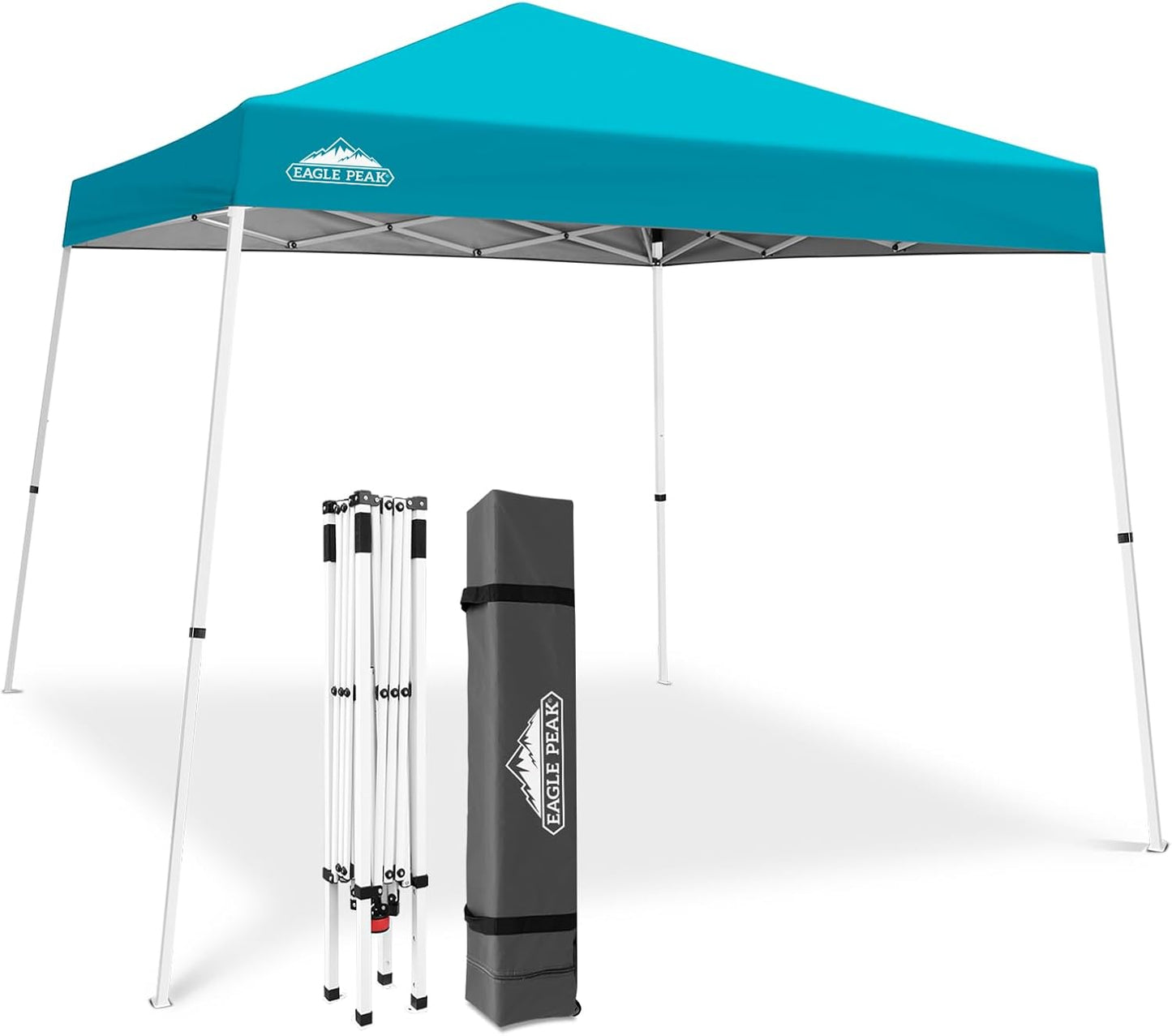 EAGLE PEAK 10x10 Slant Leg Pop-up Canopy Tent for Easy Setup