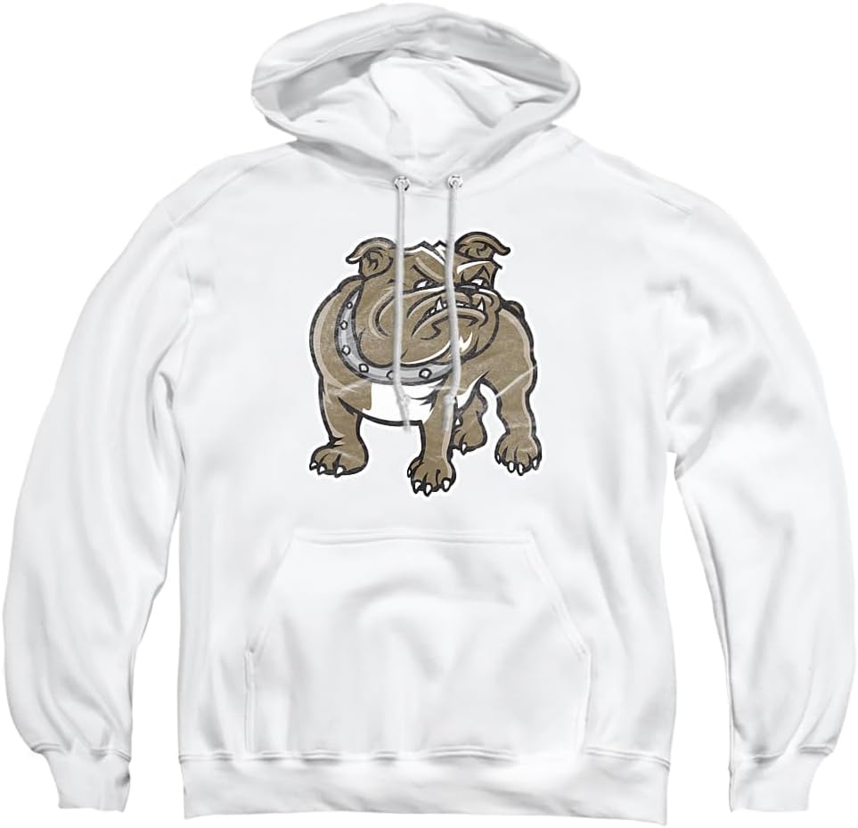 LOGOVISION Collegiate Distressed Logo Hoodie for Everyday Wear