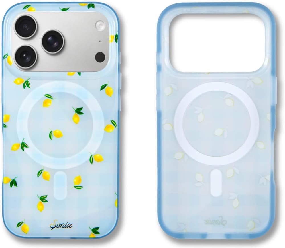 Sonix Case for iPhone 17 Pro - Stylish Lemon Gingham Design