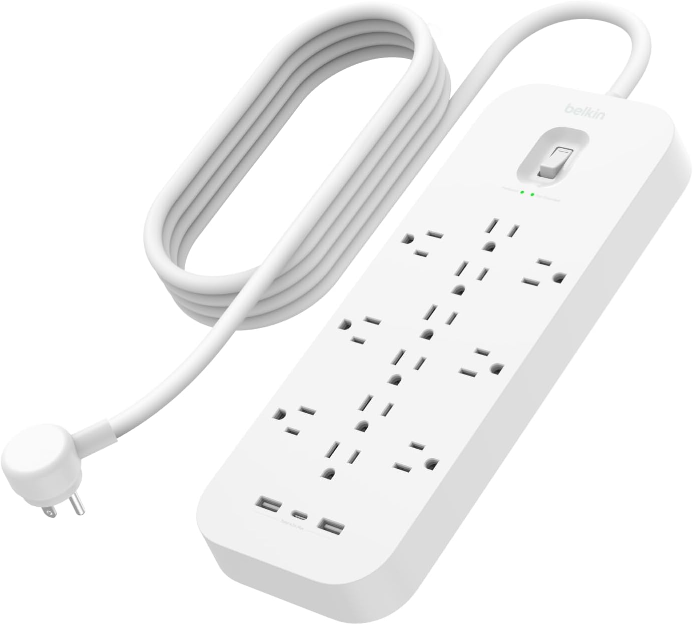 Belkin 12-Outlet Surge Protector Power Strip - Ultimate Protection & Connectivity