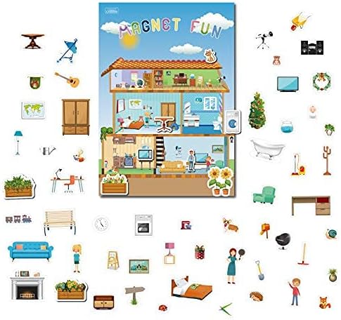 Portable Doll House Family Magnet Set - Preschool Learning Fun!
