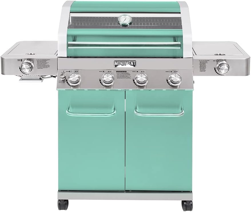 Monument Grills 4-Burner Propane Gas Grill with Clearview Lid