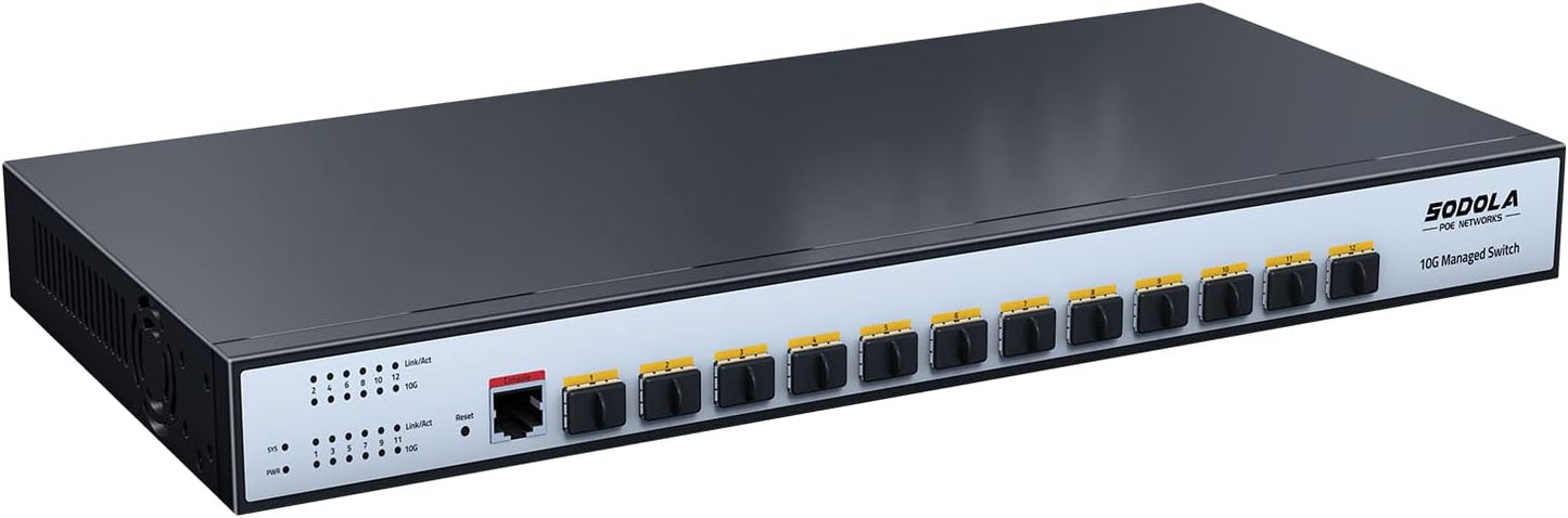 12 Port 10G SFP+ Smart Switch with Enhanced Network Security