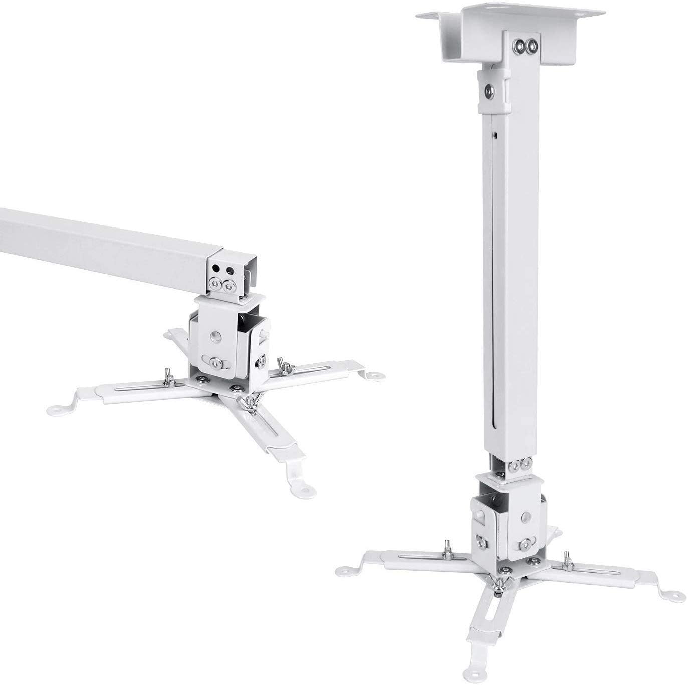 Universal White Projector Mount for Home & Office