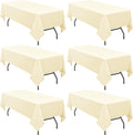 6 Pack Tablecloth 60 x 126 in Polyester Table Cloth for 8 ft Rectangle