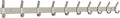 Brushed Nickel Coat Rack Wall Mount with 10 Heavy Duty Hooks
