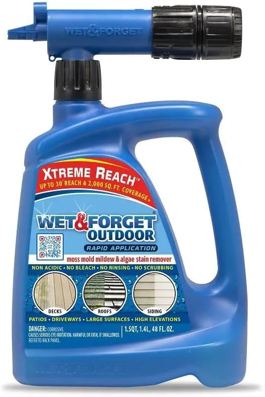 Wet & Forget Outdoor Cleaner for Moss, Mold, and Mildew Stains