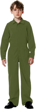 Kids Halloween Boys Solid Color Polyester Jumpsuit with Pockets