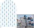 Blue Tie Arch Stretchy Cover for Boy Birthday Party - Photo Backdrop