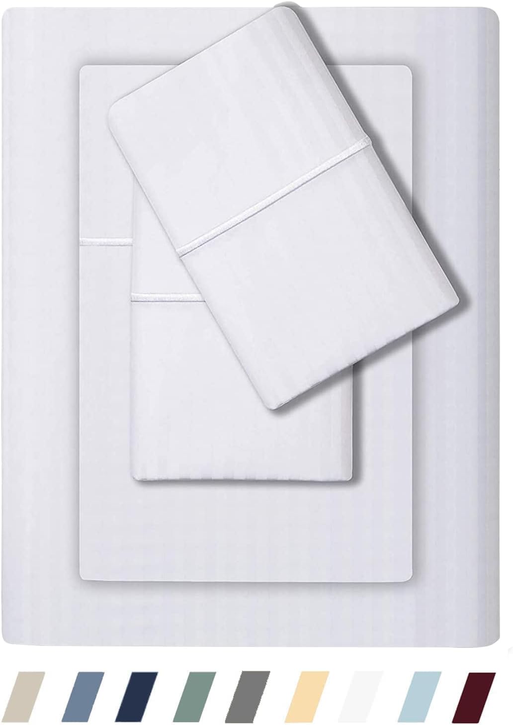 Feather & Stitch 500 TC Twin Size Damask Bed Sheet Set Review